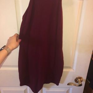 Maroon mini dress